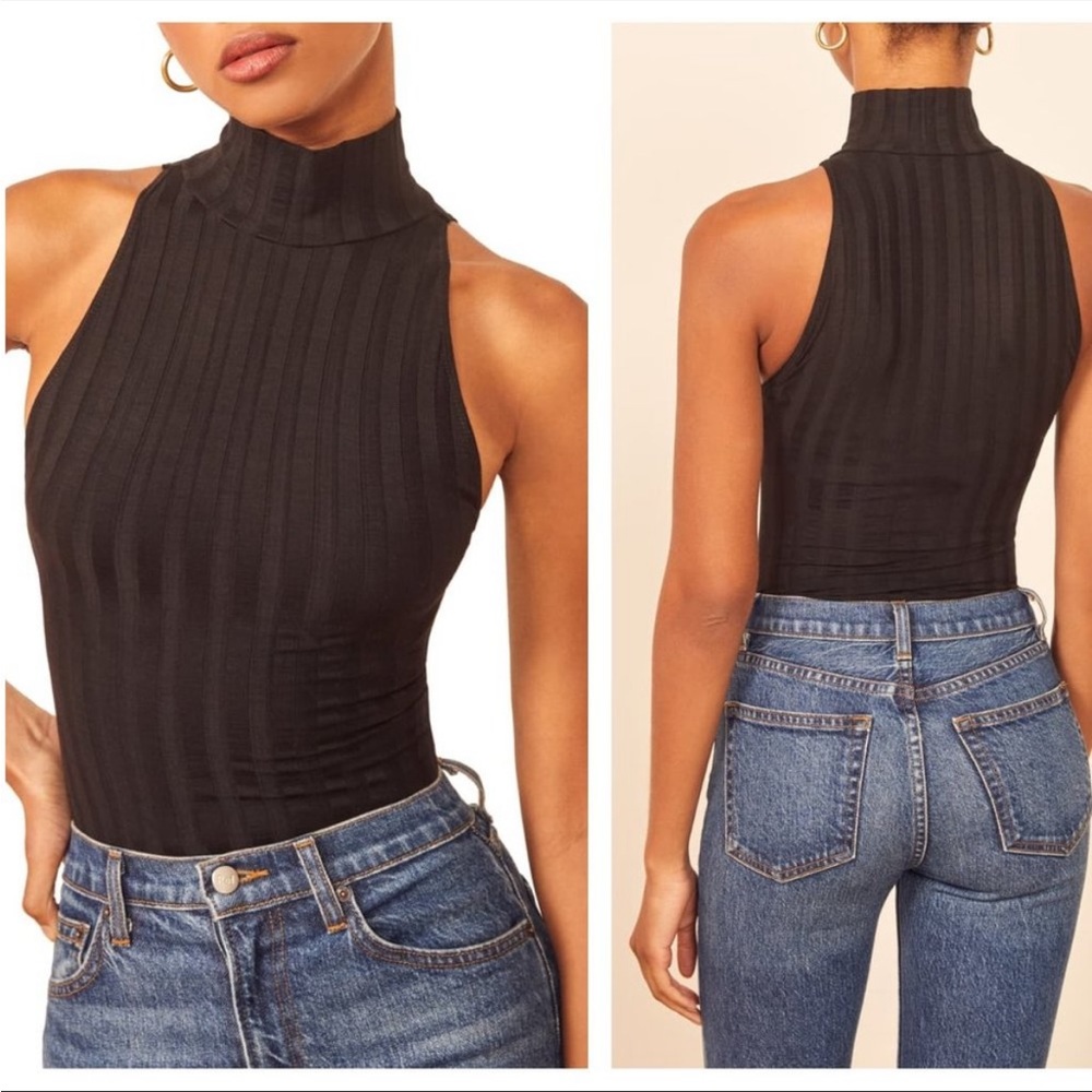 Reformation turtleneck bodysuit